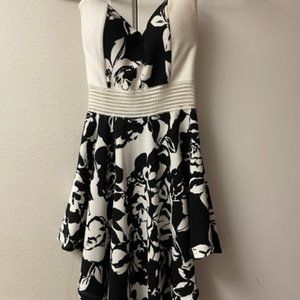 White and Black cocktail dress